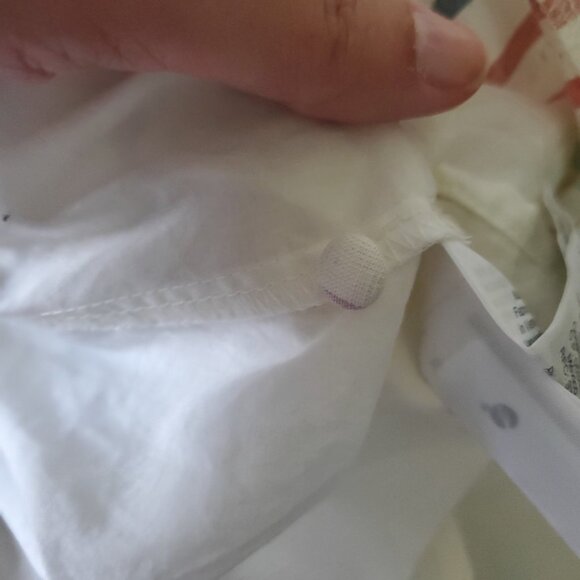 Madewell Cotton Blend Stripped Button Down the Side Skirt Size 4 - Picture 15 of 16